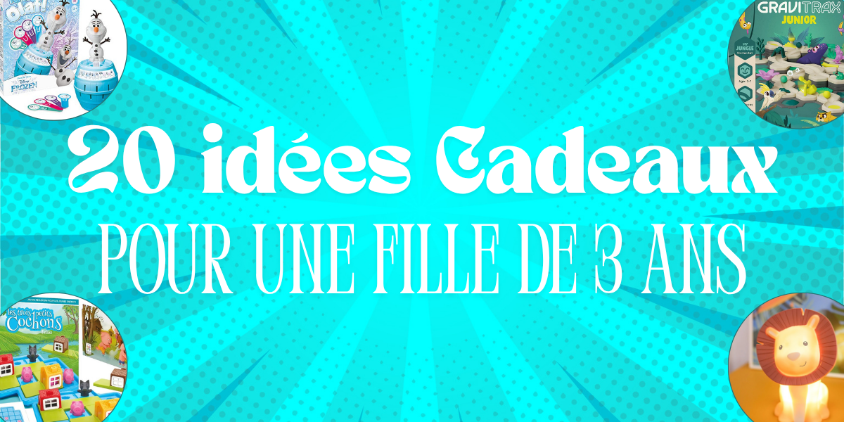 Idée cadeau pour une fille de 3 ans – Des cadeaux originaux : déco, jeux de société, bijoux Disney et loisirs créatifs pour son anniversaire et Noël.