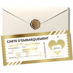 Carte d'embarquement personnalisable