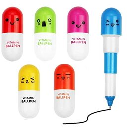 Lot de 6 Stylos Pilules 